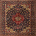 Square Traditional Gold Brown Persian Rug, tr2204