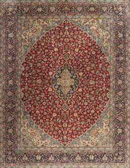 Machine Washable Traditional Saffron Red Rug, wshtr2205