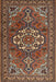 Traditional Orange Brown Persian Rug, tr2207