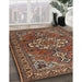Traditional Orange Brown Persian Rug in Family Room, tr2207