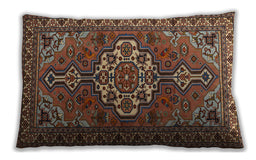 Traditional Classic Rectangular Orange Brown Lumbar Throw Pillow, 13 inch by 19 inch, lbtr2207