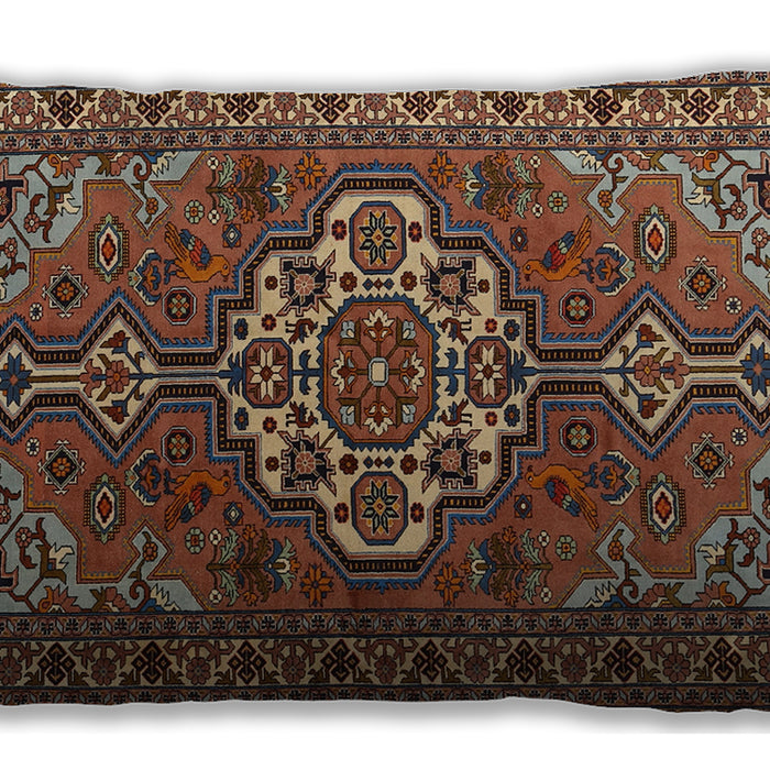 Traditional Classic Rectangular Orange Brown Lumbar Throw Pillow, 13 inch by 19 inch, lbtr2207