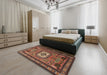 Traditional Saffron Red Persian Rug in a Bedroom, tr2208