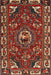 Machine Washable Traditional Tomato Red Rug, wshtr2209