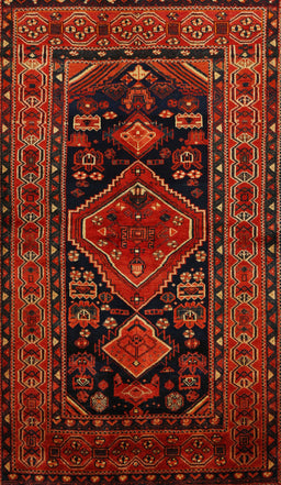 Machine Washable Traditional Tomato Red Rug, wshtr220