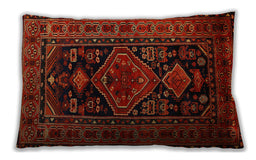 Traditional Classic Rectangular Tomato Red Lumbar Throw Pillow, 13 inch by 19 inch, lbtr220