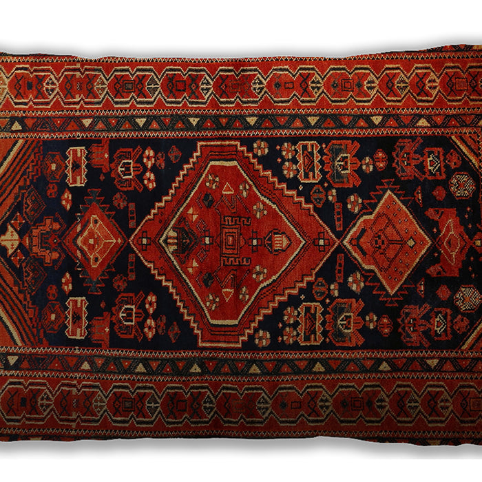 Traditional Classic Rectangular Tomato Red Lumbar Throw Pillow, 13 inch by 19 inch, lbtr220