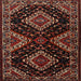 Round Machine Washable Traditional Brown Rug, wshtr2210