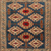 Square Traditional Orange Brown Persian Rug, tr2211