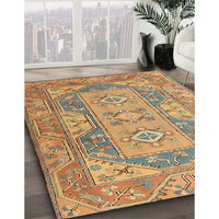 Traditional Metallic Gold Oriental Rug, tr2213