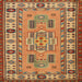 Square Traditional Gold Oriental Rug, tr2214