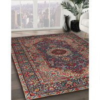 Traditional Dark Almond Brown Medallion Rug, tr2215