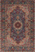 Traditional Dark Almond Brown Medallion Rug, tr2215