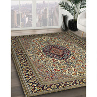 Traditional Bakers Brown Medallion Rug, tr2216