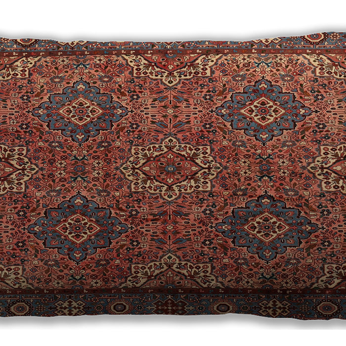Traditional Classic Rectangular Rust Pink Lumbar Throw Pillow, 13 inch by 19 inch, lbtr2217
