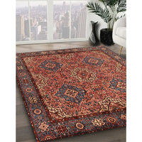 Traditional Rust Pink Persian Rug, tr2217