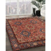 Machine Washable Traditional Rust Pink Rug in a Family Room, wshtr2217