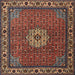 Square Traditional Orange Salmon Pink Persian Rug, tr2218