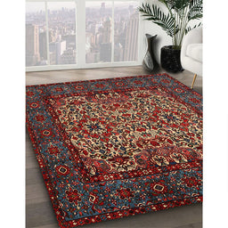 Traditional Brown Persian Rug in Family Room, tr2219