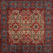 Machine Washable Traditional Brown Rug, wshtr2219