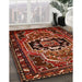 Machine Washable Traditional Crimson Red Rug in a Family Room, wshtr221