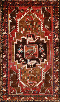 Machine Washable Traditional Crimson Red Rug, wshtr221