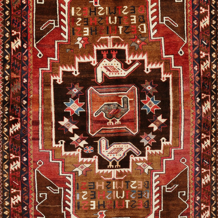 Machine Washable Traditional Crimson Red Rug, wshtr221