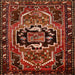 Square Traditional Crimson Red Persian Rug, tr221