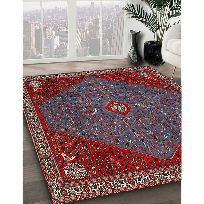 Traditional Red Persian Rug in Family Room, tr2220