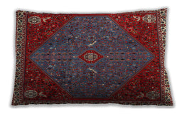 Traditional Classic Rectangular Tomato Red Lumbar Throw Pillow, 13 inch by 19 inch, lbtr2220