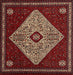 Machine Washable Traditional Crimson Red Rug, wshtr2221