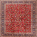 Square Traditional Light Copper Gold Persian Rug, tr2222