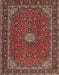 Traditional Saffron Red Medallion Rug, tr2223