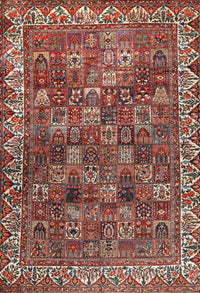 Machine Washable Traditional Tomato Red Rug, wshtr2224