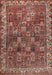 Machine Washable Traditional Tomato Red Rug, wshtr2224