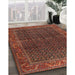 Machine Washable Traditional Saffron Red Rug in a Family Room, wshtr2225