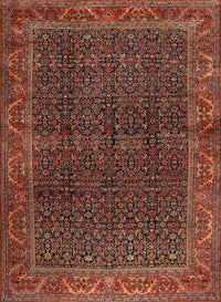 Machine Washable Traditional Saffron Red Rug, wshtr2225