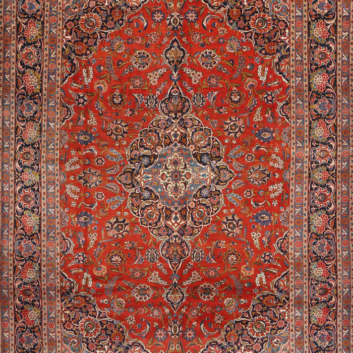 Machine Washable Traditional Orange Salmon Pink Rug, wshtr2228