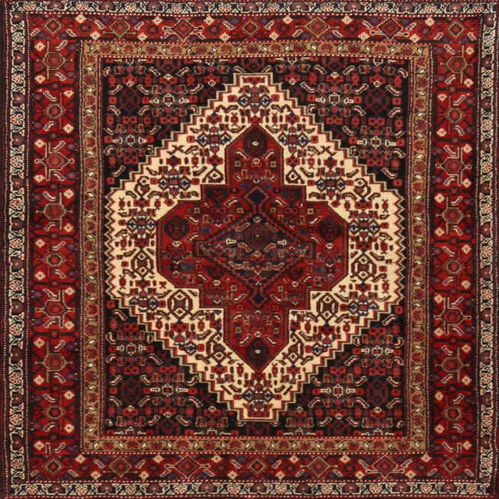 Round Machine Washable Traditional Sienna Brown Rug, wshtr2230