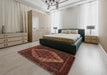 Traditional Sienna Brown Persian Rug in a Bedroom, tr2231