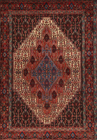 Machine Washable Traditional Sienna Brown Rug, wshtr2231