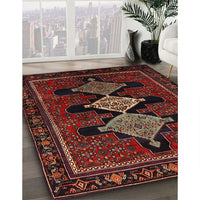 Traditional Chestnut Brown Persian Rug, tr2232