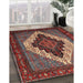 Traditional Dark Almond Brown Persian Rug in Family Room, tr2233