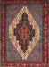 Machine Washable Traditional Dark Almond Brown Rug, wshtr2233