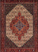 Machine Washable Traditional Saffron Red Rug, wshtr2234