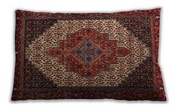 Traditional Classic Rectangular Saffron Red Lumbar Throw Pillow, 13 inch by 19 inch, lbtr2234