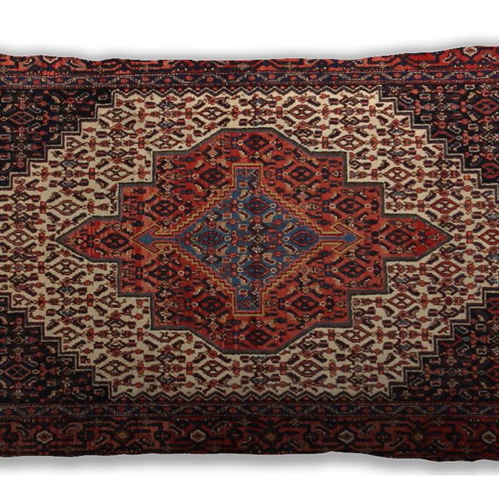 Traditional Classic Rectangular Saffron Red Lumbar Throw Pillow, 13 inch by 19 inch, lbtr2234