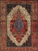 Machine Washable Traditional Gold Brown Rug, wshtr2235