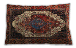Traditional Classic Rectangular Petra Gold Brown Lumbar Throw Pillow, 13 inch by 19 inch, lbtr2235
