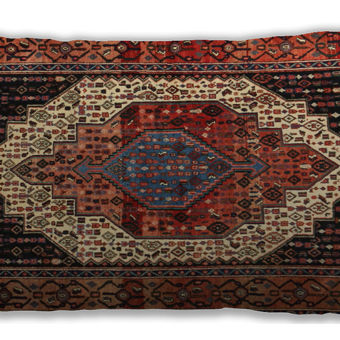 Traditional Classic Rectangular Petra Gold Brown Lumbar Throw Pillow, 13 inch by 19 inch, lbtr2235